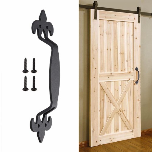 11 Sliding Barn Door Handle Heavy Duty Cast Iron Pull Gate Garage Cabinet Matte Black 1 Fry s Food Stores