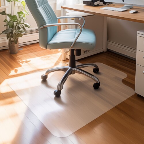 PVC Matte Desk Office Chair Floor Mat Protector for Hard Wood Floors 48 x  36