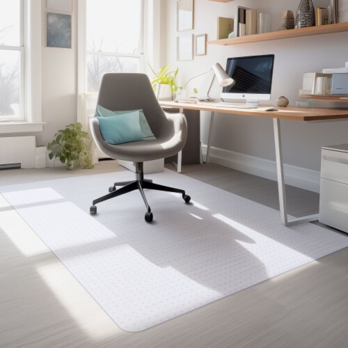 60x46 Rectangle PVC Floor Mat Protector Studded Back 2.5mm for Pile Carpet Rolling Chair 1 Pack 60 x 46 City Market