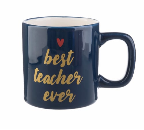 Pacific Market International Best Teacher Ever Ceramic Mug Perspective: front