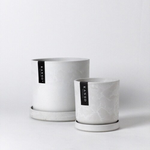 2 Set Plant Pots - 7" & 4" Pots for Plants, Planter Pot Set, Houseplant Pots Perspective: front