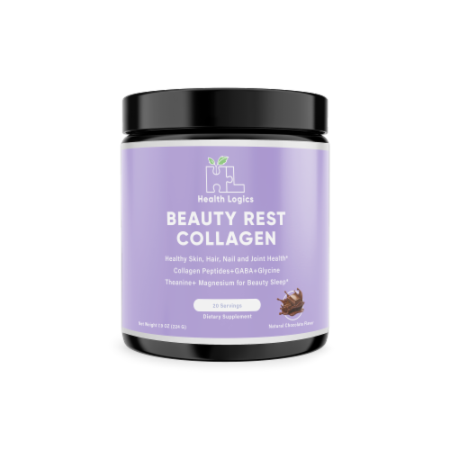 Health Logics Beauty Rest Natural Chocolate Flavor Collagen Perspective: front