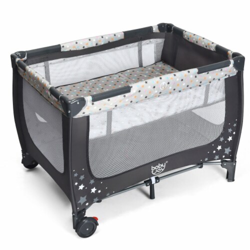 Slickblue Portable Baby Playpen with Mattress Foldable Design 1 Unit Mariano s