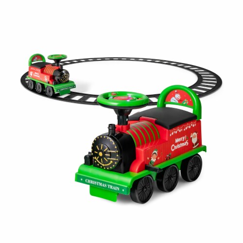 Slickblue 6V Electric Kids Ride On Car Toy Train with 16 Pieces Tracks 1 Unit City Market