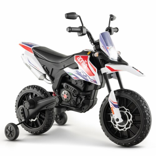 Aprilia Licensed Kids Ride On Motorcycle with 2 Training Wheels, 1 Unit ...