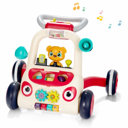 Slickblue 2 in 1 Sit to Stand Baby Push Walker with Music and Light 1 Unit King Soopers