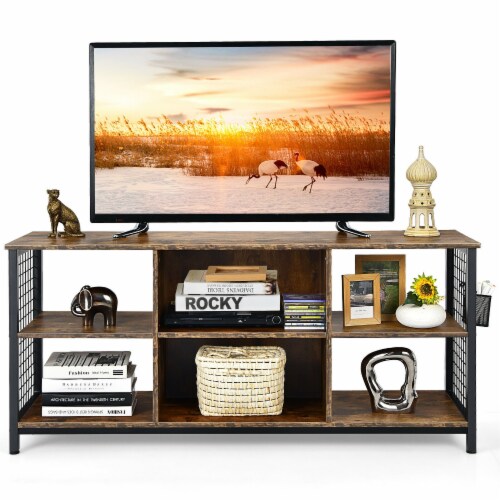 Tv cabinet with storage baskets discount