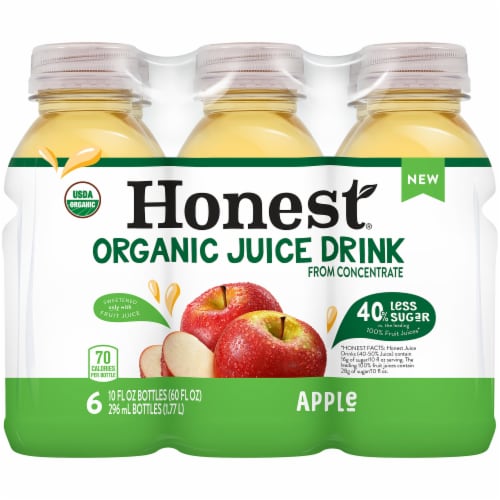 Honest Organic Apple Juice, 6 bottles / 10 fl oz - Foods Co.