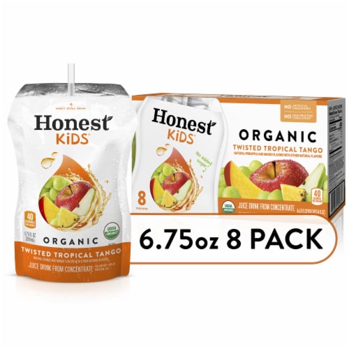Honest Kids Twisted Tropical Tango Organic Fruit Juice Perspective: front