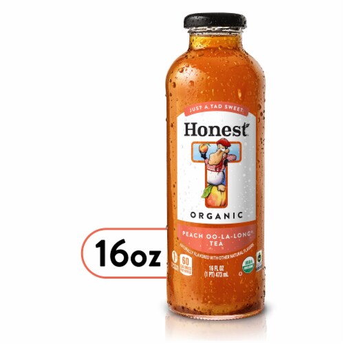 Honest Tea Organic Fair Trade Peach Oolalong Tea Perspective: front