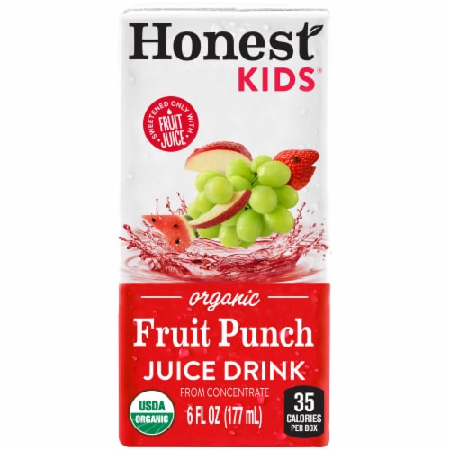 Honest Kids Organic Juice Fruit Punch 10 Count Perspective: front