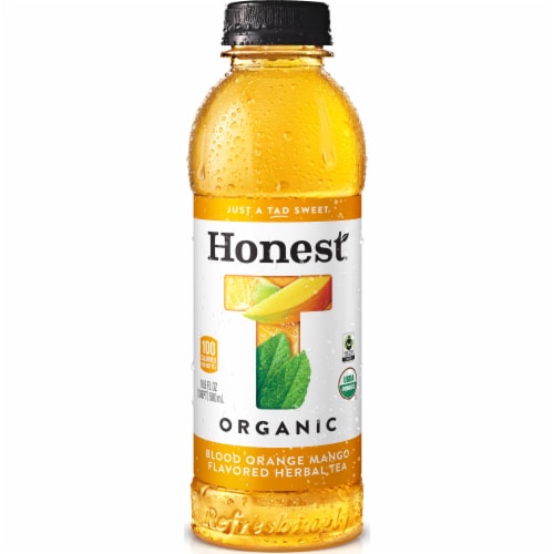 Honest Tea® Organic Blood Orange Mango Flavored Herbal Tea Perspective: front