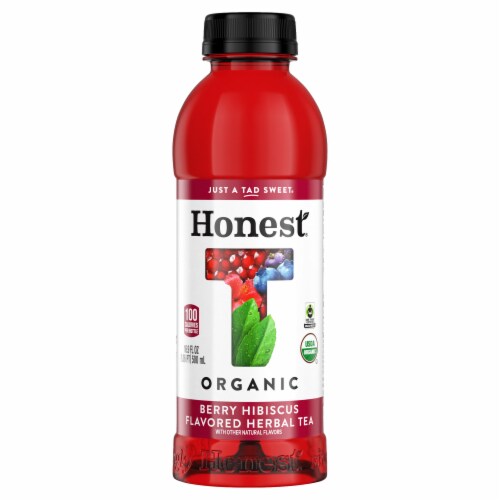 Honest Tea Organic Berry Hibiscus Herbal Tea Perspective: front