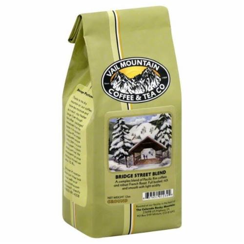 Vail Mountain Bridge Street Blend Dark Roast Ground Coffee Perspective: front