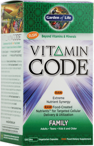 Garden of Life Vitamin Code Family Vegetarian Capsules Perspective: front