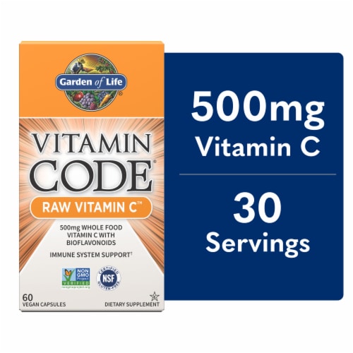 Garden of Life® Vitamin Code® Raw Vitamin™ C Vegan Capsules 500mg Perspective: front