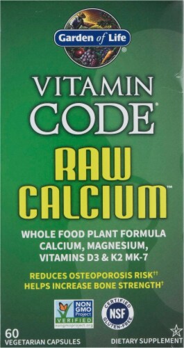 Garden of Life Vitamin Code Raw Calcium Perspective: front
