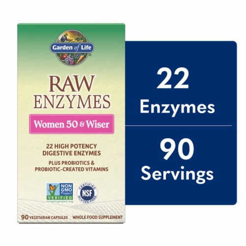 Garden Of Life® Raw Enzymes Women Vegetarian Capsules Perspective: front