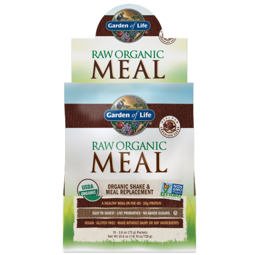 Garden of Life Chocolate Raw Meal Perspective: front