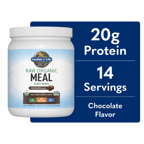 Garden of Life Organic Raw Meal Chocolate Cacao Meal Replacement Perspective: front