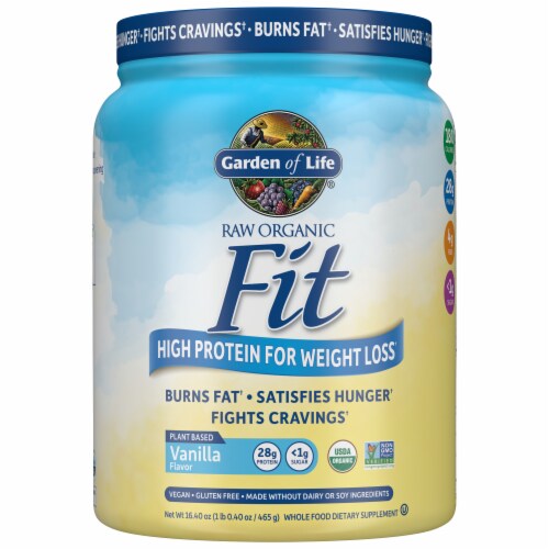Garden of Life Raw Organic Fit Vanilla Protein Powder Perspective: front
