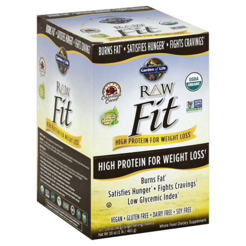 Garden of Life® Raw Fit® Organic Chocolate  Protein Powder Perspective: front