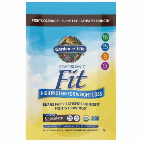 Garden of Life High Protein For Weight Loss Chocolate Powder Perspective: front