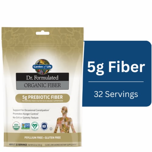 Garden of Life Dr Formulated Unflavored Fiber Powder Perspective: front
