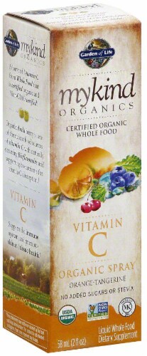 Garden of Life myKind Organics Vitamin C Orange-Tangerine Spray Perspective: front