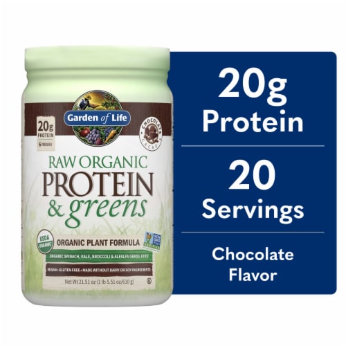 Garden of Life Raw Protein & Greens Organic Plant Formula Perspective: front