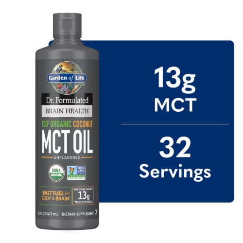 Garden of Life® Dr. Formulated Organic Coconut MCT Oil Liquid Perspective: front