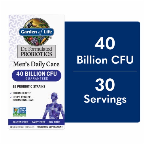 Garden Of Life Dr. Formulated Men's Daily Care Probiotic Capsules Perspective: front