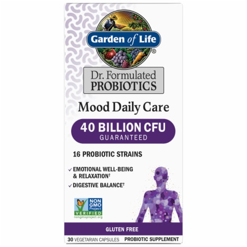 Garden of Life® Dr. Formulated Probiotics Mood Daily Care Capsules Perspective: front