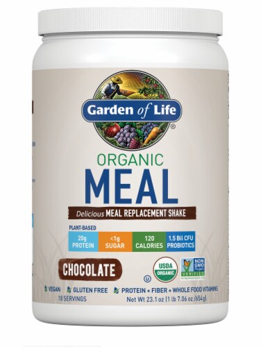 Garden of Life Chocolate Organic Meal Replacement Shake Perspective: front