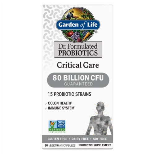 Garden of Life Dr. Formulated Critical Care Probiotics, Colon Health, Immune System, Capsules Perspective: front