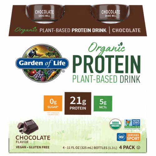 Organic Chocolate Plant Protein Shake Perspective: front