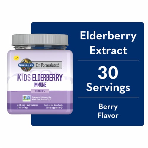 Garden of Life® Dr Formulated Kids Elderberry Immune Gummies Perspective: front