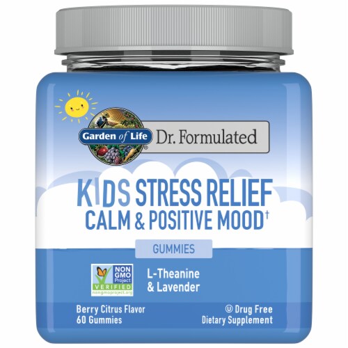 Garden of Life® Dr. Formulated Berry Citrus Flavor Kids Stress Relief Gummies Perspective: front