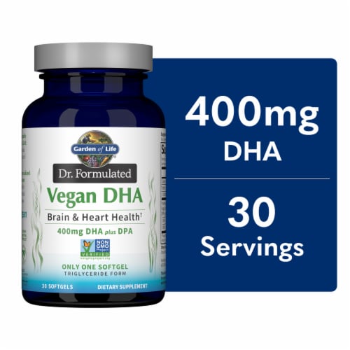 Garden of Life® Dr. Formulated Vegan DHA Softgels Perspective: front