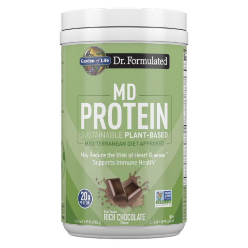 Dr. Formulated Rich Chocolate Flavor Plant-Based MD Protein Powder, 31.