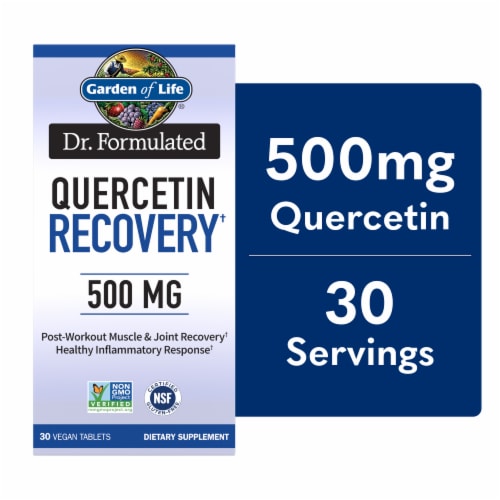 Garden of Life® Dr. Formulated Quercetin Recovery Vegan Tablets Perspective: front