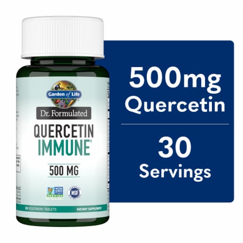 Garden of Life® Dr. Formulated Quercetin Immune Vegetarian 500mg Tablets Perspective: front