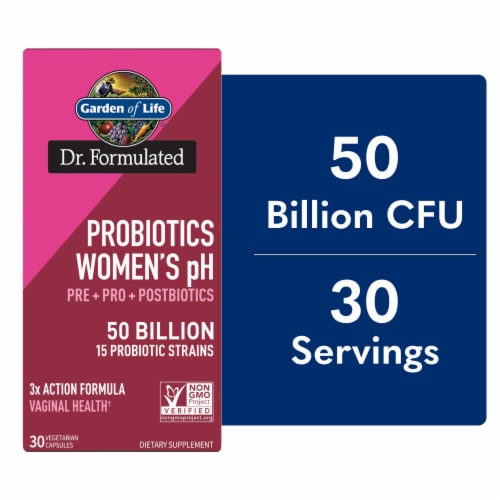 Garden of Life® Dr. Formulated Probiotics Women's pH Pre + Post + Postbiotic 50B Capsules Perspective: front