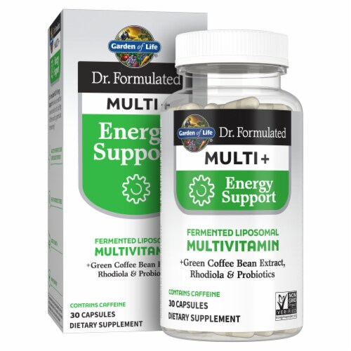 Garden of Life® Dr. Formulated Multi+ Energy Support Capsules Perspective: front