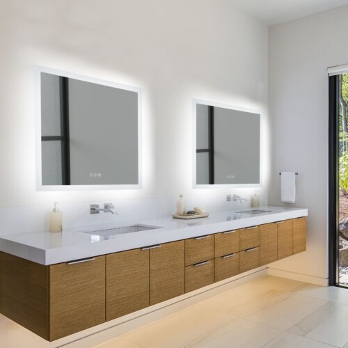 Led dimmable lighted mirror hotsell