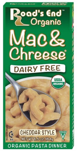 Road's End Organics Mac & Chreese Vegan & Whole Wheat Cheddar Style Perspective: front