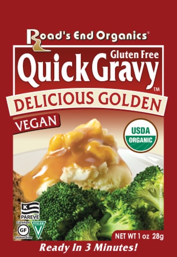 Road's End Organics Quick Gravy Delicious Golden Gravy Mix Perspective: front