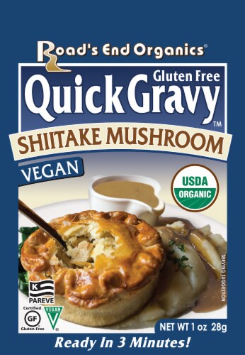 Road's End Organics® Quick Gravy™ Vegan Shiitake Mushroom Mix Perspective: front