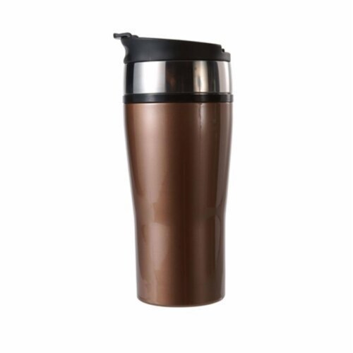 Timolino 16 oz. Color Signature Insulated Vacuum Tumbler - Amber Brown Perspective: front
