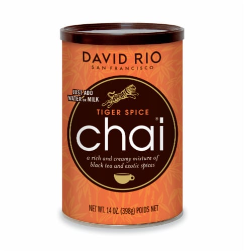 David Rio Tiger Spice Chai® Black Tea Canister Perspective: front
